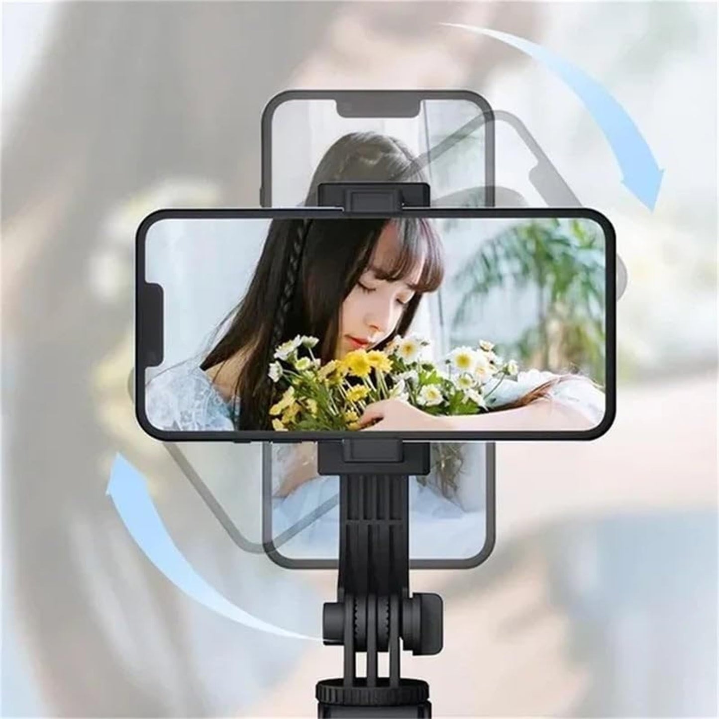Selfie Stick, 6 in 1 Wireless Bluetooth Selfie Stick,6 in 1 Bluetooth Selfie Stick Tripod with Detachable Wireless Remote, Selfie Stick Tripod with Remote &Light (Pink, Double Fill Light)