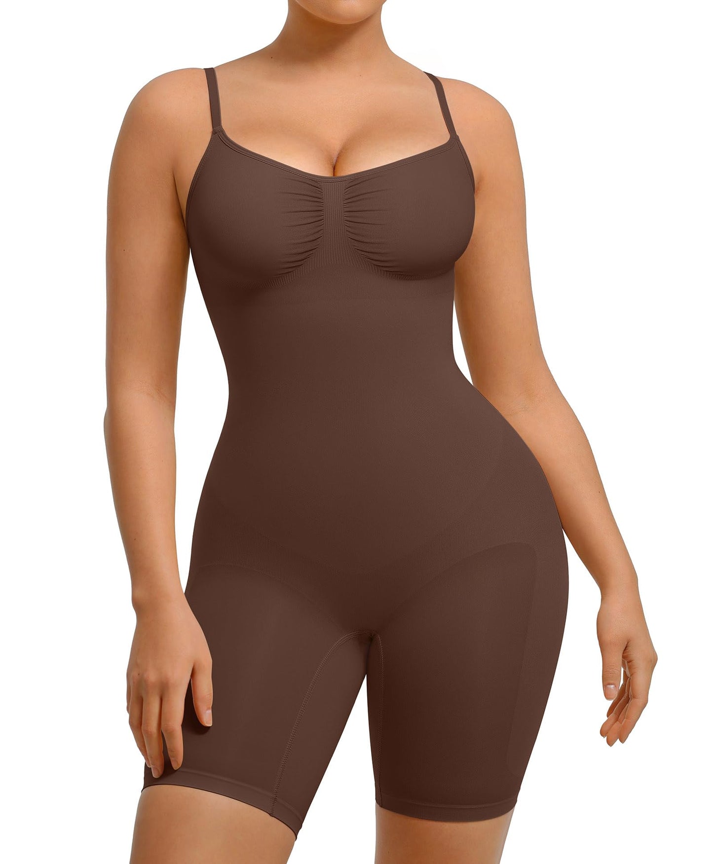 Shapewear Bodysuit for Women Tummy Control Seamless Butt Lifter Thigh Slimmer Body Shaper Rose Red M/L