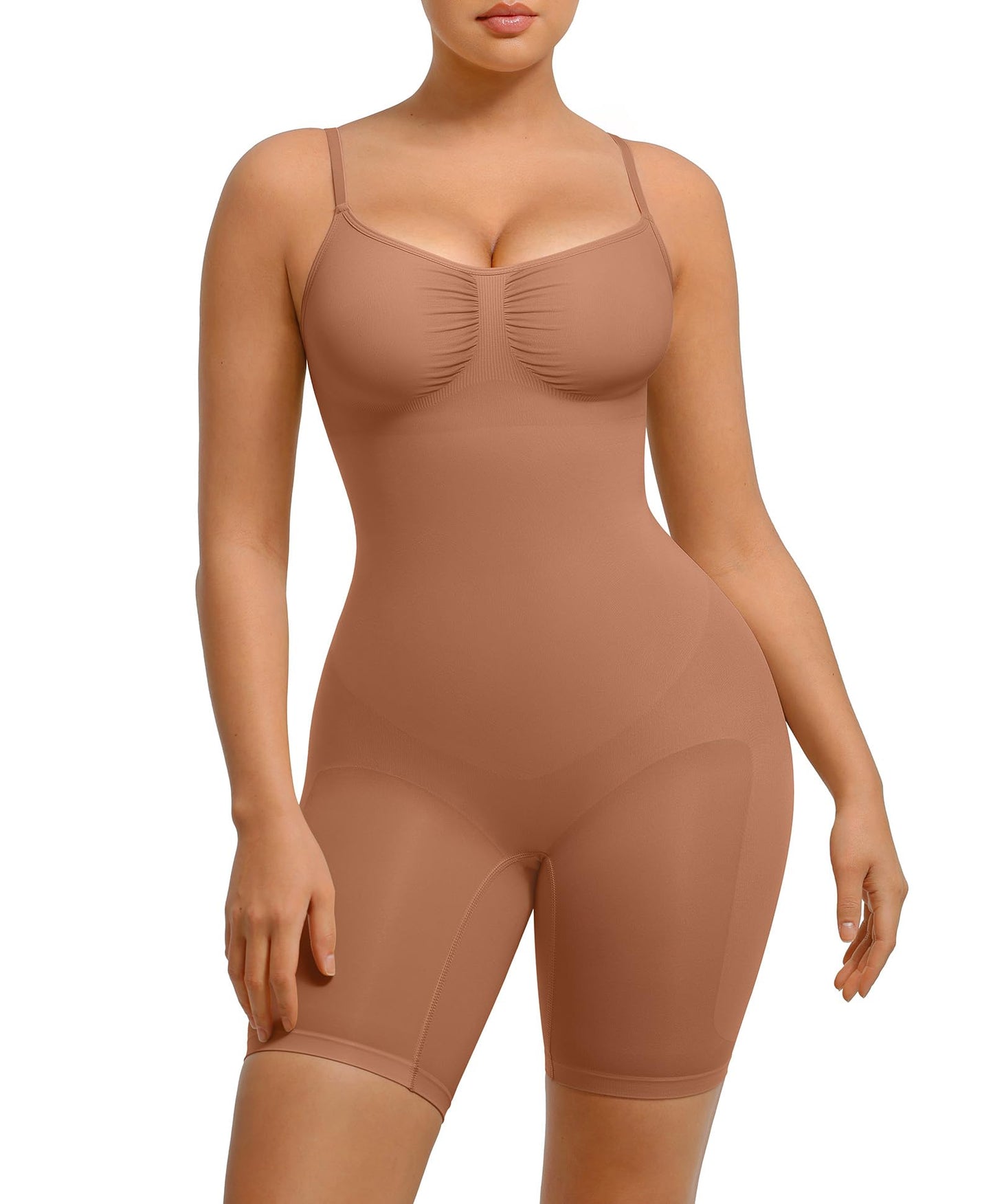 Shapewear Bodysuit for Women Tummy Control Seamless Butt Lifter Thigh Slimmer Body Shaper Rose Red M/L