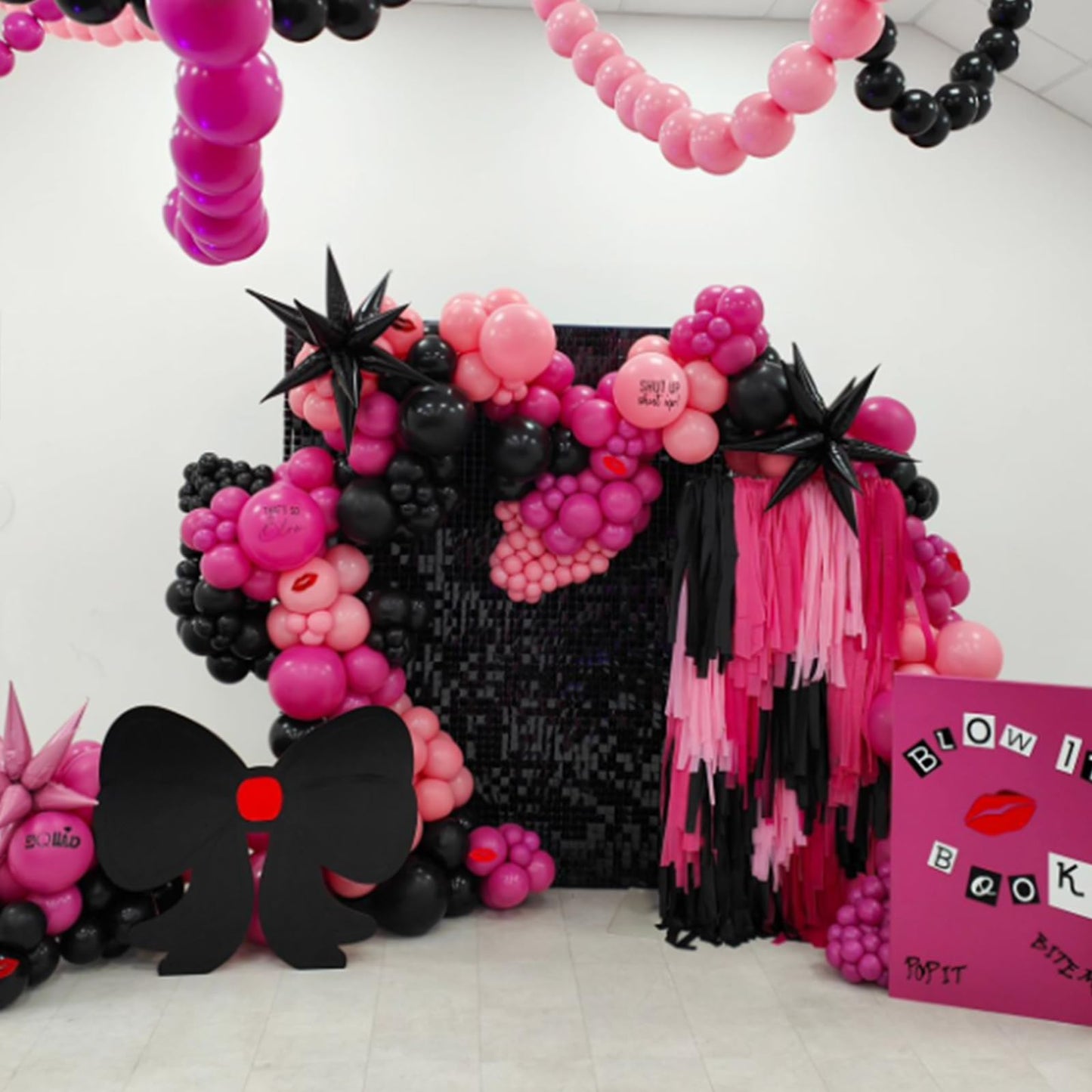 120pcs Hot Pink Balloon Arch Kit, 18 12 10 5 inch Hot Pink Latex Balloons Different Sizes Hot Pink Balloon Garland for Engagement Bridal Bachelorette Tropical Birthday Party Decorations