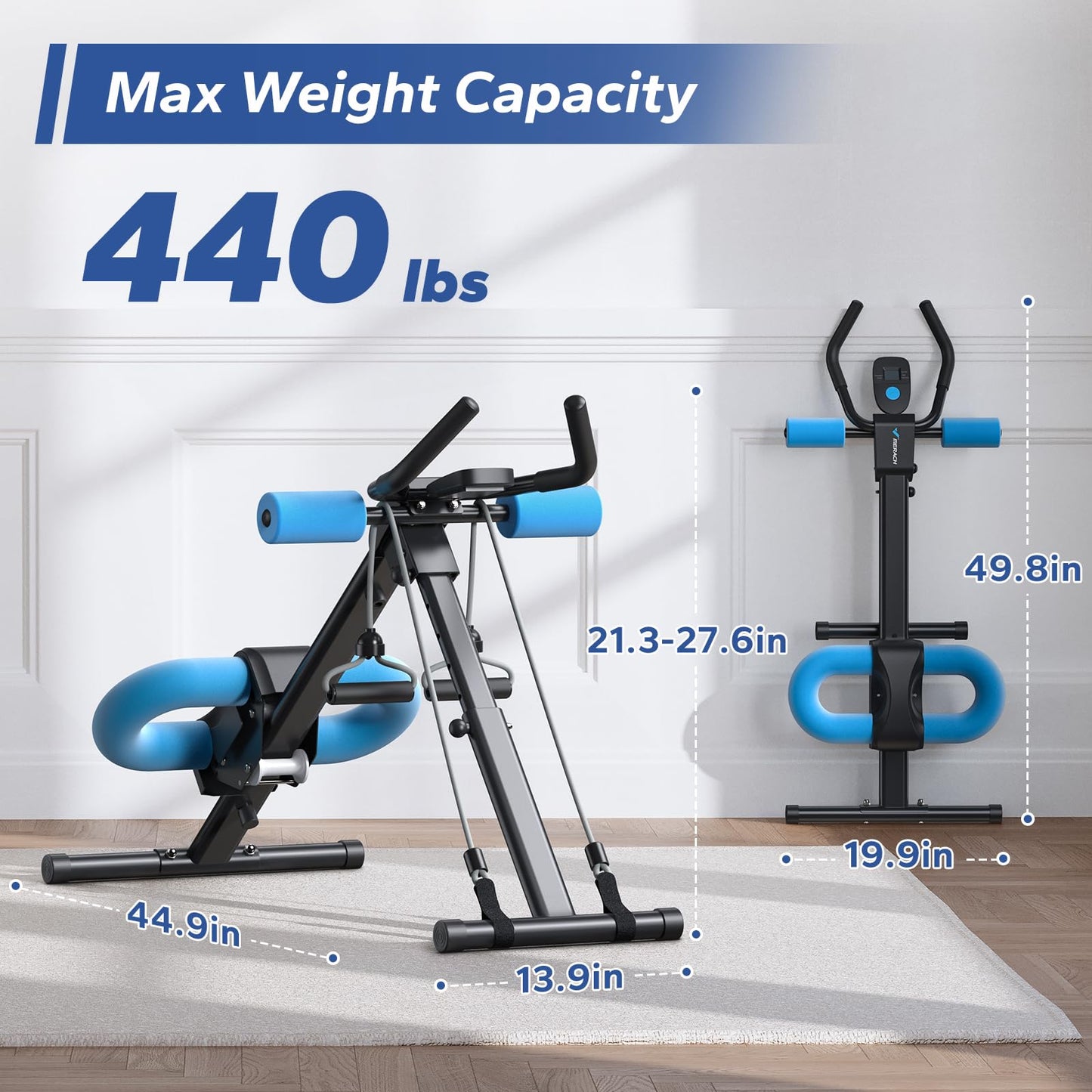 Ab Machine, Ab Workout Equipment, Adjustable Ab Trainer Machine for Abs Workout(Pink)