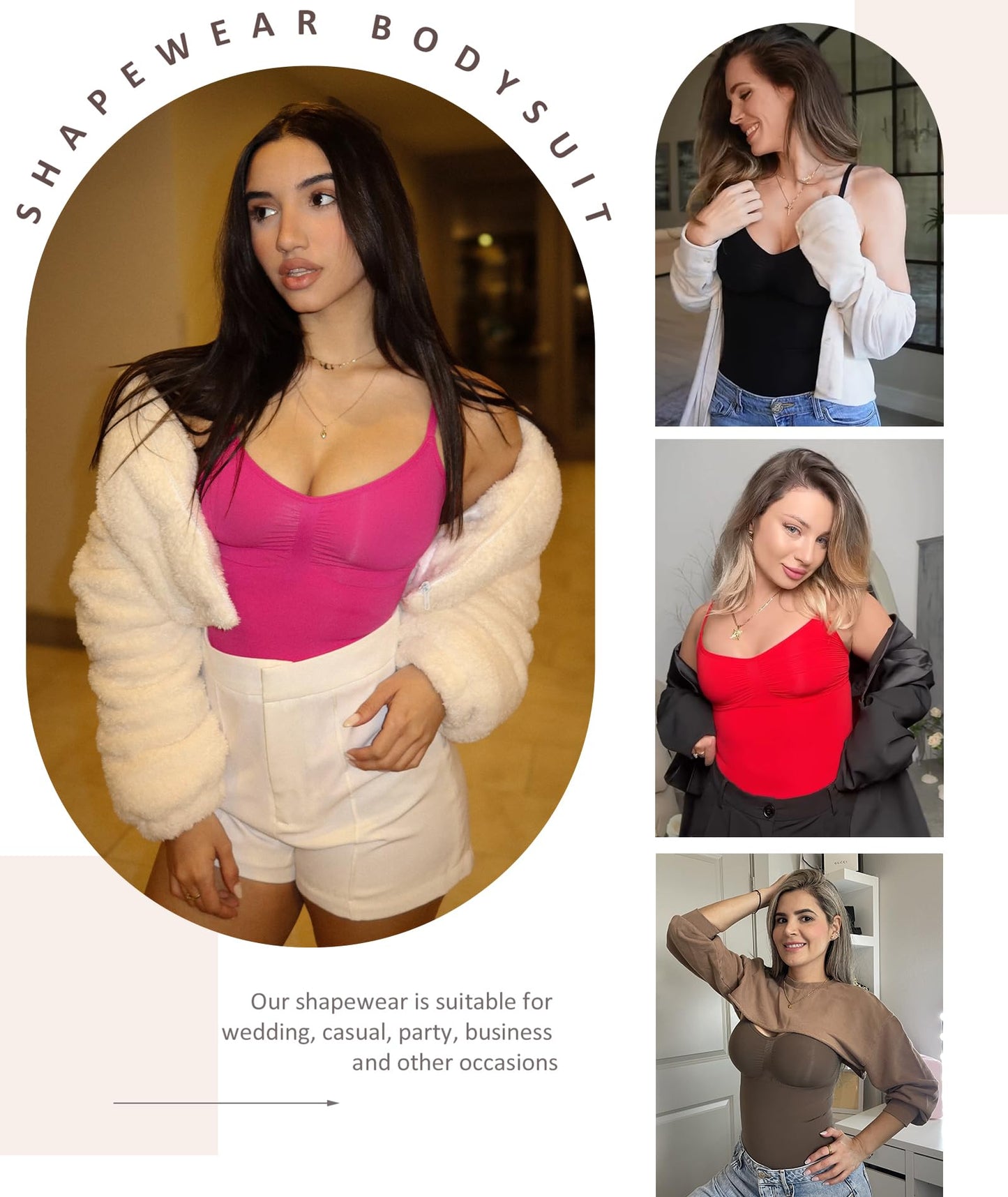 Shapewear Tummy Control Bodysuits for Women Seamless Body Sculpting Shaper Thong Body Shaper XS-S