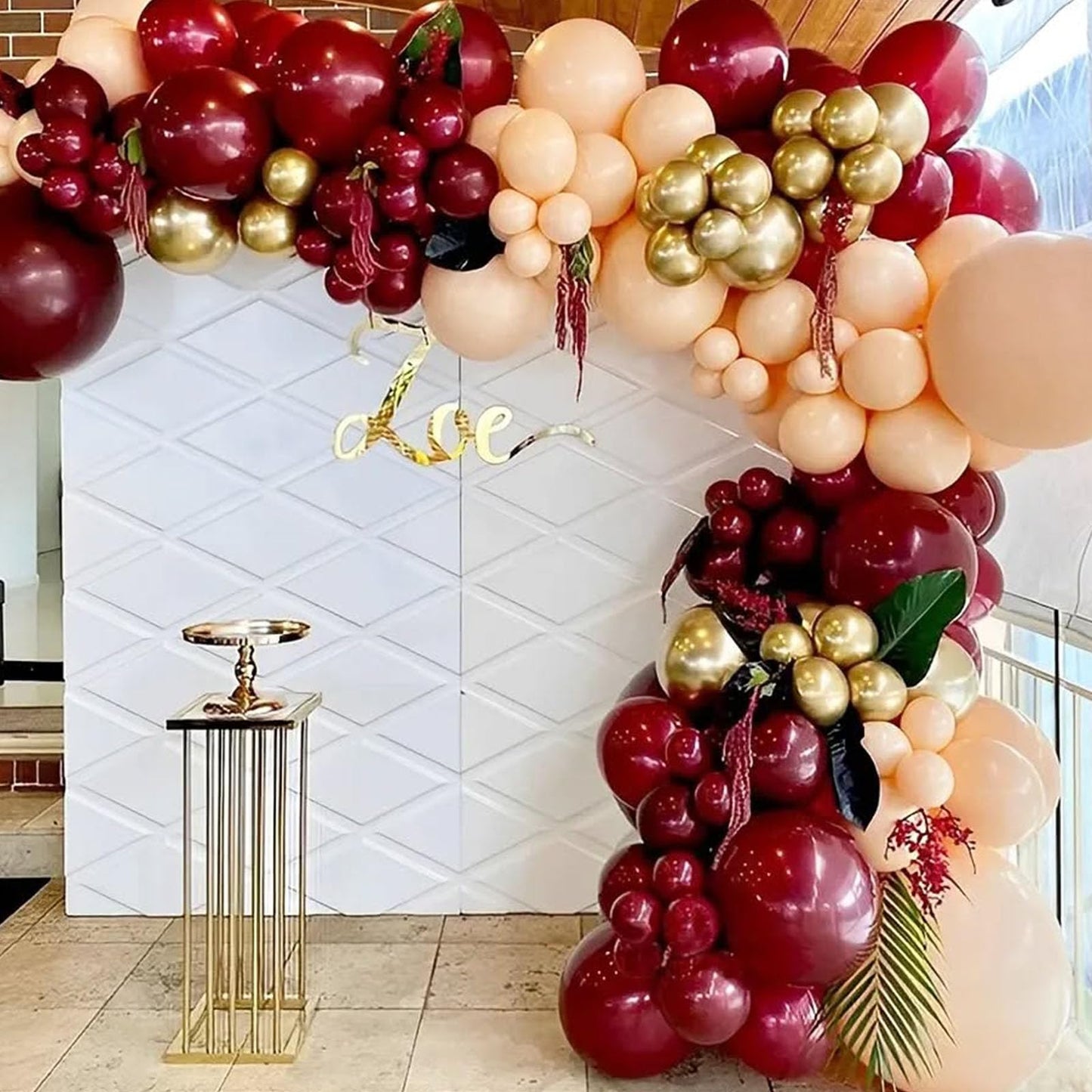 120pcs Hot Pink Balloon Arch Kit, 18 12 10 5 inch Hot Pink Latex Balloons Different Sizes Hot Pink Balloon Garland for Engagement Bridal Bachelorette Tropical Birthday Party Decorations