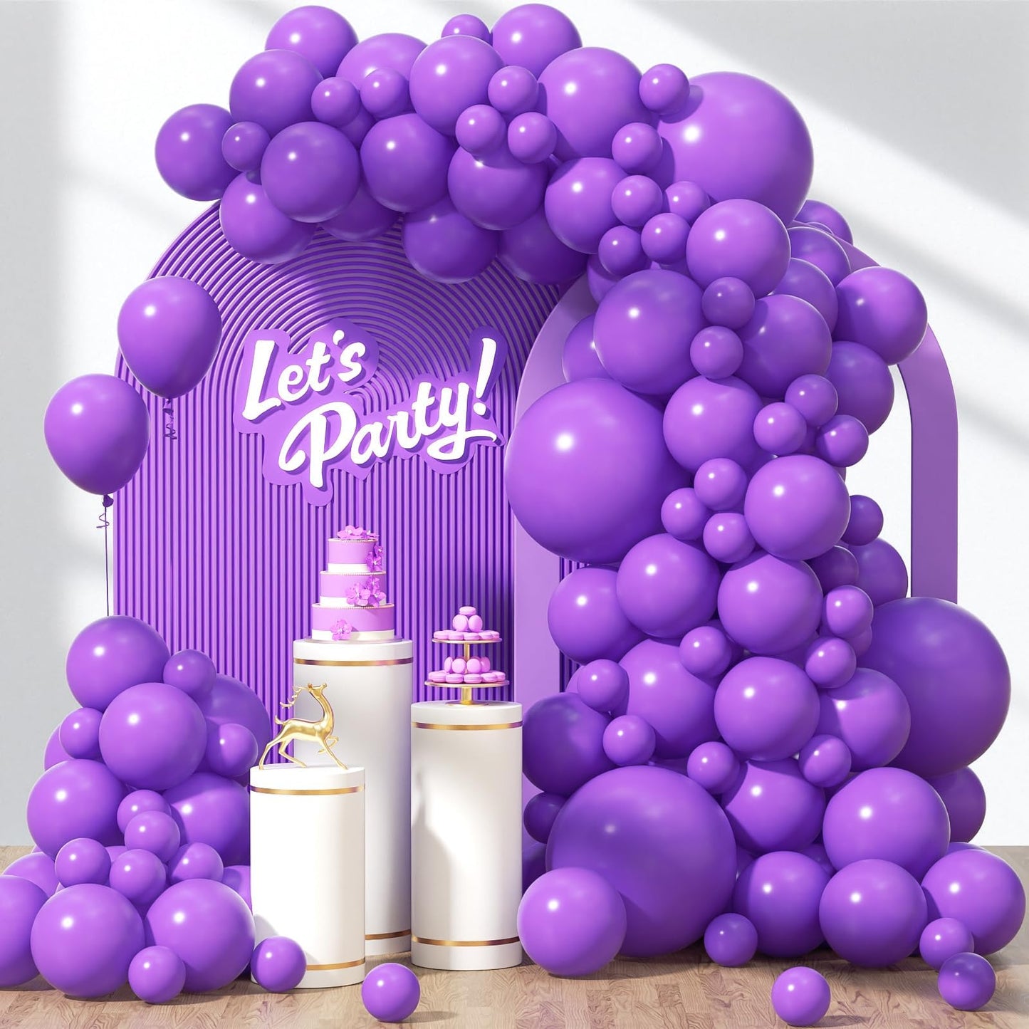 120pcs Hot Pink Balloon Arch Kit, 18 12 10 5 inch Hot Pink Latex Balloons Different Sizes Hot Pink Balloon Garland for Engagement Bridal Bachelorette Tropical Birthday Party Decorations