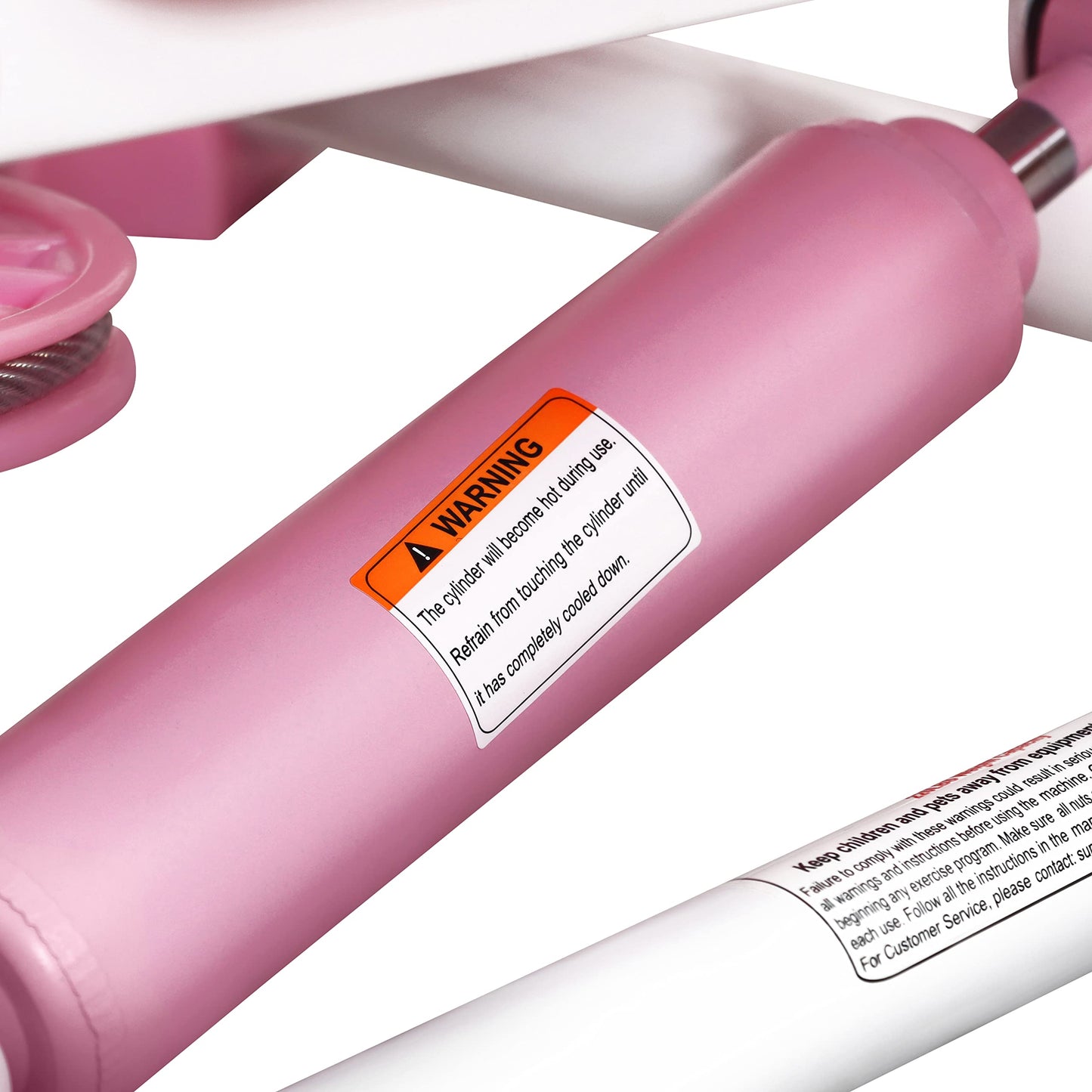 Exercise Low-Impact Stair Step Cardio Equipment with Resistance Bands, Digital Monitor, Up Down Pink - P2000