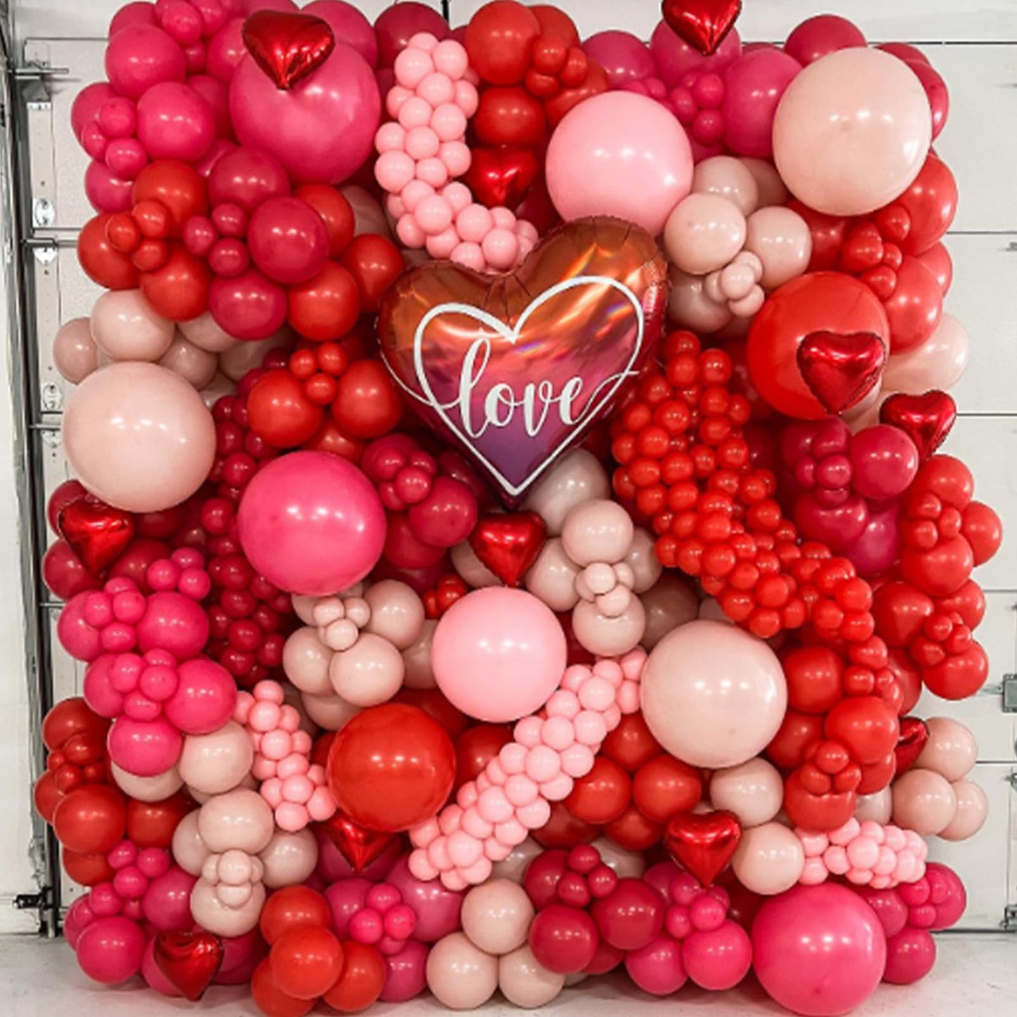 120pcs Hot Pink Balloon Arch Kit, 18 12 10 5 inch Hot Pink Latex Balloons Different Sizes Hot Pink Balloon Garland for Engagement Bridal Bachelorette Tropical Birthday Party Decorations
