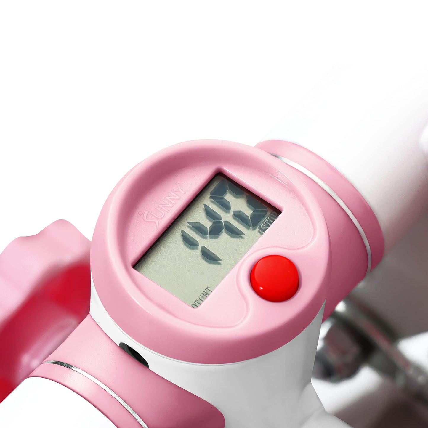 Exercise Low-Impact Stair Step Cardio Equipment with Resistance Bands, Digital Monitor, Up Down Pink - P2000