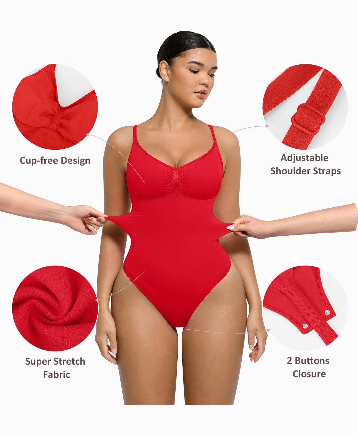 Shapewear Tummy Control Bodysuits for Women Seamless Body Sculpting Shaper Thong Body Shaper XS-S