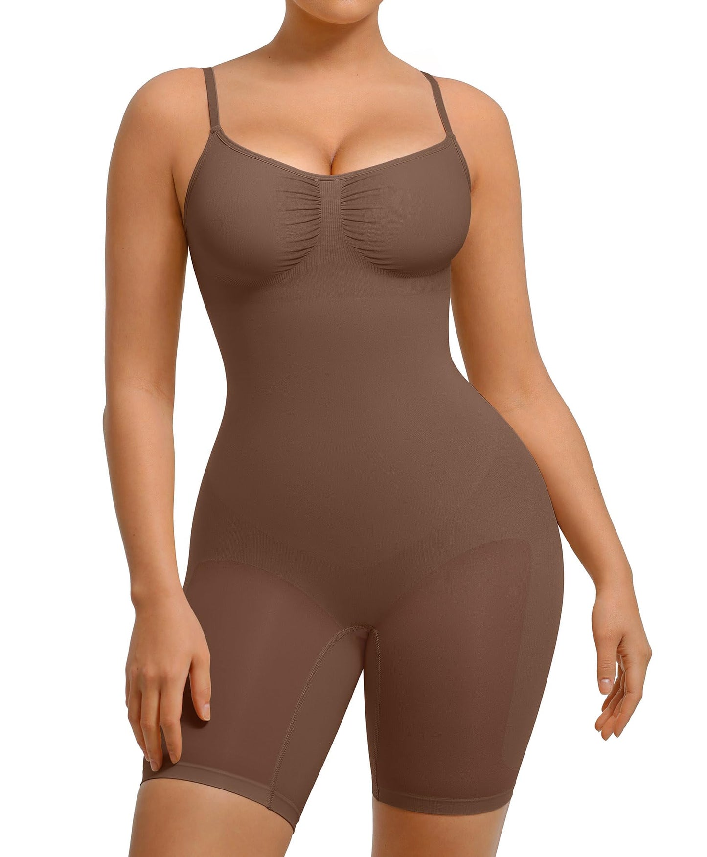 Shapewear Bodysuit for Women Tummy Control Seamless Butt Lifter Thigh Slimmer Body Shaper Rose Red M/L