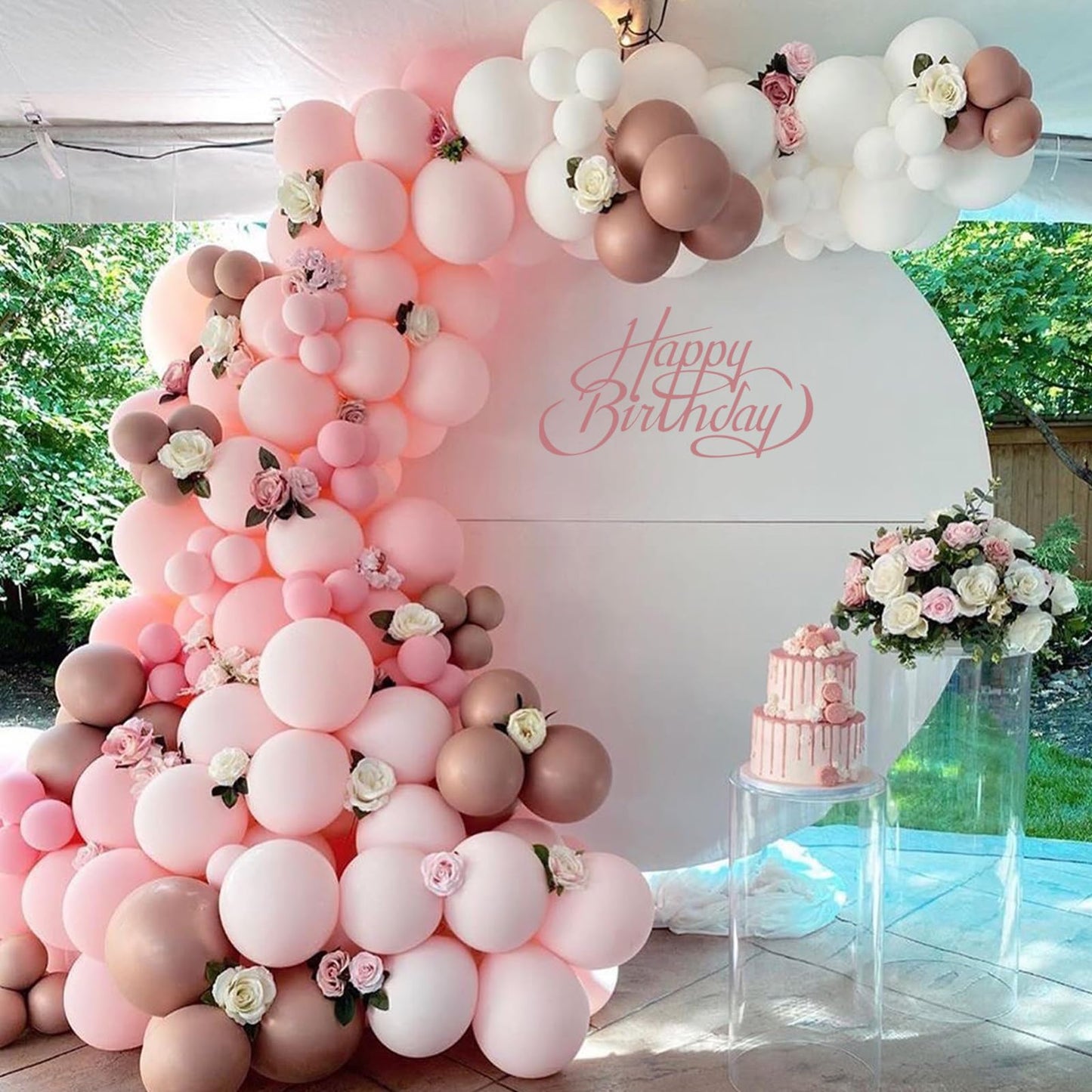 120pcs Hot Pink Balloon Arch Kit, 18 12 10 5 inch Hot Pink Latex Balloons Different Sizes Hot Pink Balloon Garland for Engagement Bridal Bachelorette Tropical Birthday Party Decorations
