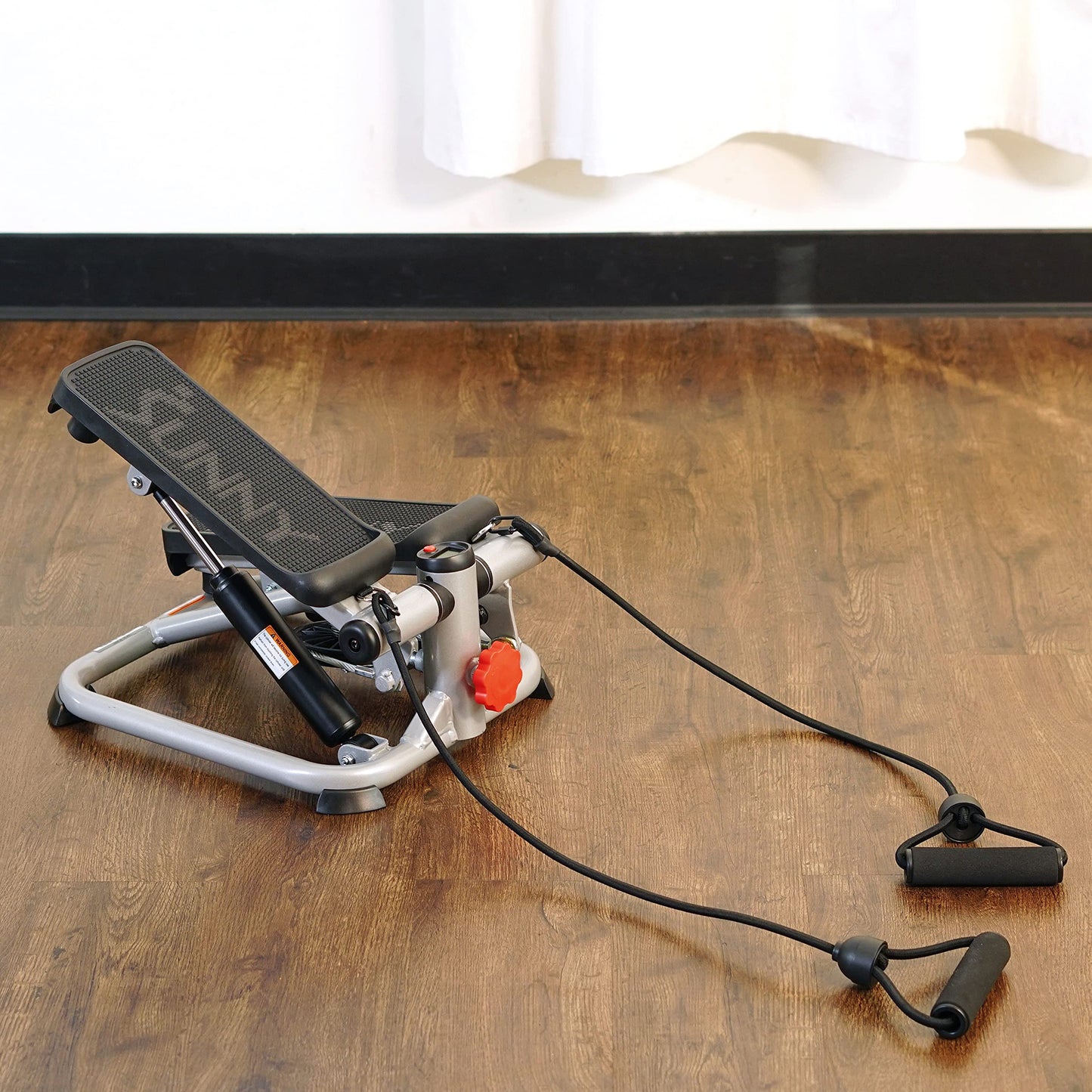 Exercise Low-Impact Stair Step Cardio Equipment with Resistance Bands, Digital Monitor, Up Down Pink - P2000