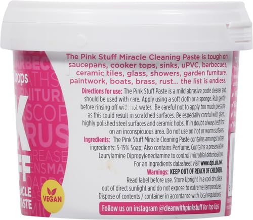 The Pink Stuff Miracle Cleaning Paste & SQeeZY Scrubber Sponge Bundle – All-Purpose, Non-Scratch Cleaner for Kitchens, Bathrooms, Walls, Floors, Pots, Grout, and More