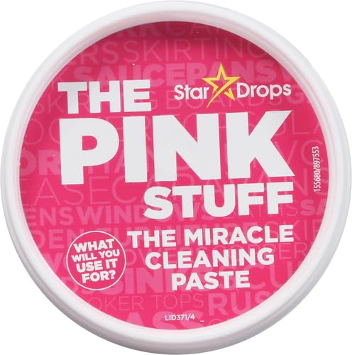 The Pink Stuff Miracle Cleaning Paste & SQeeZY Scrubber Sponge Bundle – All-Purpose, Non-Scratch Cleaner for Kitchens, Bathrooms, Walls, Floors, Pots, Grout, and More