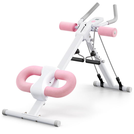 Ab Machine, Ab Workout Equipment, Adjustable Ab Trainer Machine for Abs Workout(Pink)